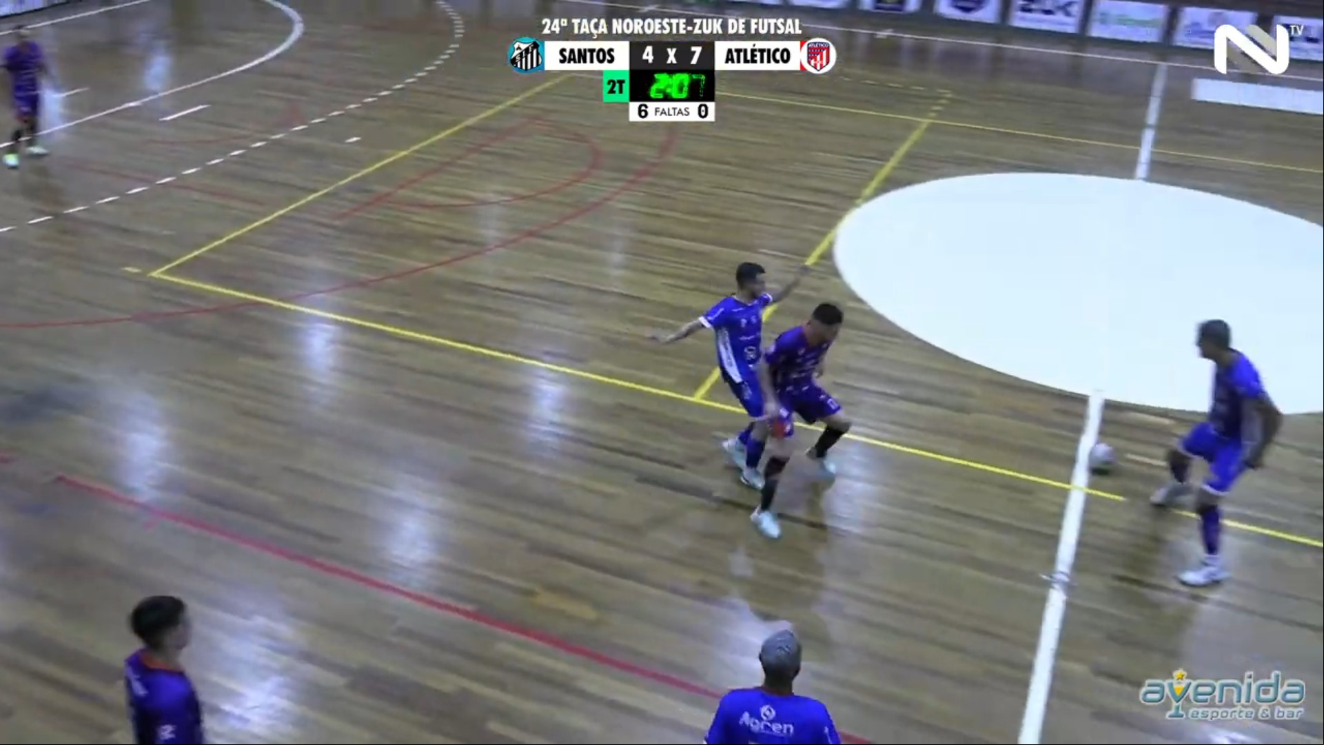 Veja os gols de Santos de Ijuí 4 x 7 Atlético HFC pela Taça Noroeste Zuk de Futsal